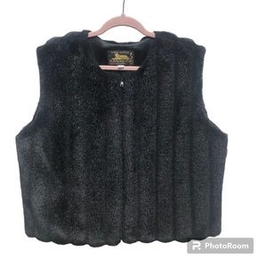 Black luxury faux fur full zip luxury Diane Sayers fabulous fur